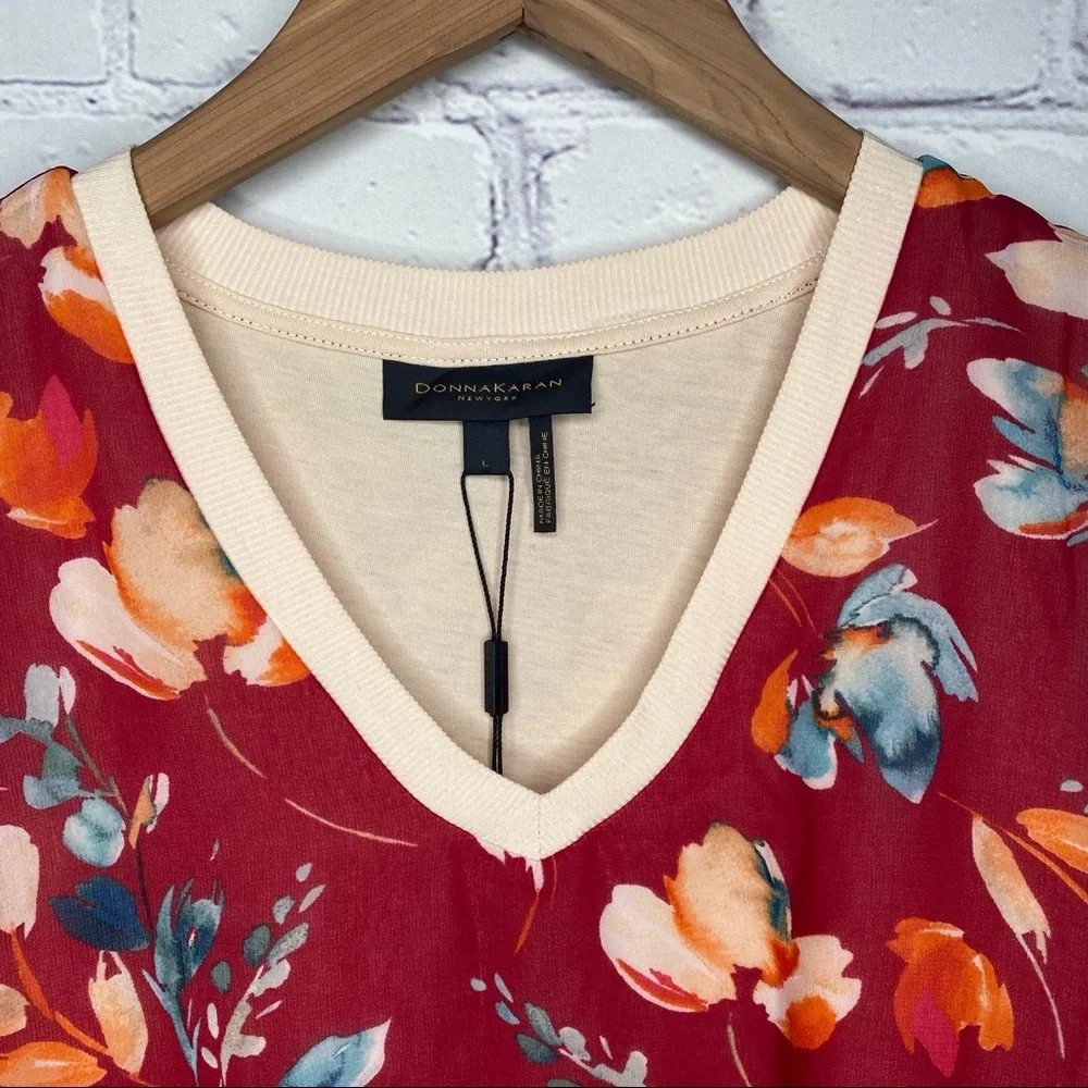 Donna Karan Floral Layered Blouse - Picture 5 of 10